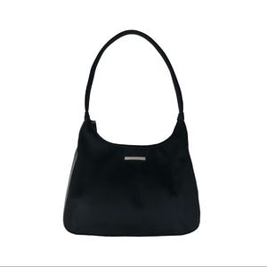 Vintage Nine West Nylon Pouch Shoulder Bag 90s Nero Black Handbag Classic Purse